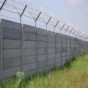Precast Wall With GI Barbed Wire Fencing in Mumbai